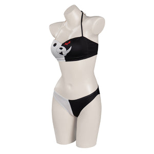 Danganronpa Monokuma Bikini zweiteilige Badeanzug Halloween Karneval Outfits