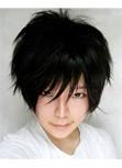 Laden Sie das Bild in den Galerie-Viewer, Durarara Orihara Izaya Cosplay Kurzfristig Schwarz Perücke