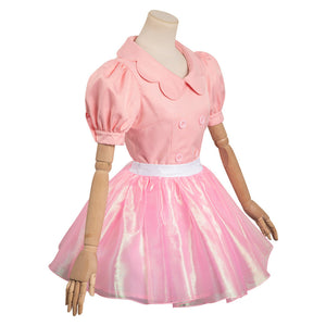 Film Barbie Margot Robbie rosa Kleid Sets Halloween Karneval Outfits Cosplay Kostüm