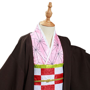 Kimetsu no Yaiba Kamado Nezuko Kinder Kimono Halloween Karneval Kostüm Set