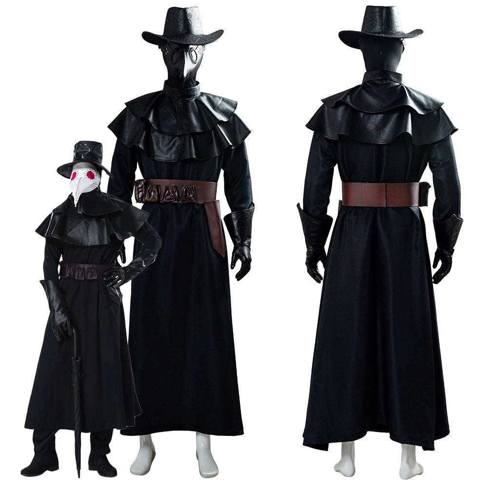 Steampunk Plague Doctor Gotik  Kostüm Pest Doktor Pestartz Mantel Cosplay Halloween Kostüm Version B