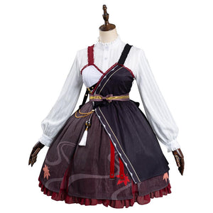 Kazuhha Genshin Impact Cosplay Kostüm Lolita Outfits Halloween Karneval Kleid