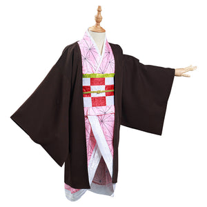 Kimetsu no Yaiba Kamado Nezuko Kinder Kimono Halloween Karneval Kostüm Set