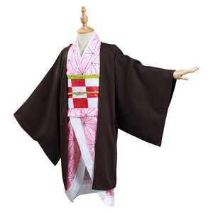 Kimetsu no Yaiba Kamado Nezuko Kinder Kimono Halloween Karneval Kostüm Set