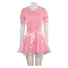 Laden Sie das Bild in den Galerie-Viewer, Barbie Film 2023 Cosplay rosa Kleid Halloween Karneval Outfits 2tlg. originelles Kleid