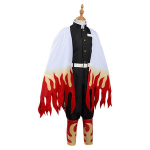 Demon Slayer Kimetsu no Yaiba Rengoku Kyoujurou Kinder Cosplay Kostüm Halloween Karneval Kostüm