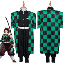 Laden Sie das Bild in den Galerie-Viewer, Kimetsu no Yaiba Kamado Demon Slyer Tanjirou Kinder Kimono Cosplay Halloween Karneval Outfits