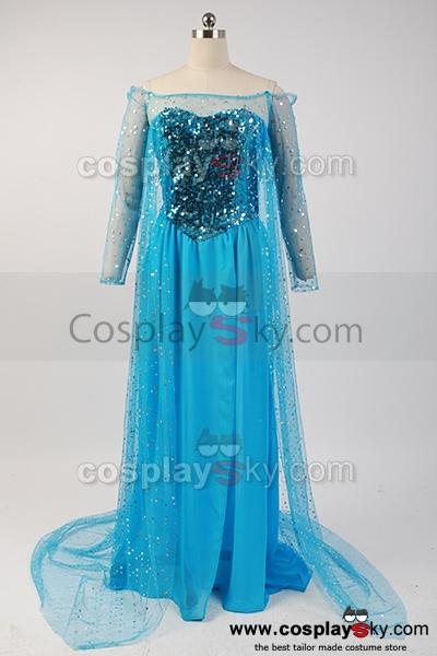 Frozen Die Eiskönigin Elsa Kleid Abendkleid Cosplay Kostüm