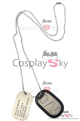 Gangsta Nicolas Brown Dog Tag Cosplay Requisiten
