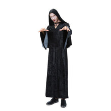 Laden Sie das Bild in den Galerie-Viewer, Halloween Dark Father Evil Demon Hexenmeister Clobe Cosplay Kostuem Schwarz