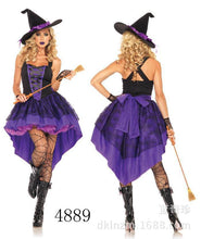 Laden Sie das Bild in den Galerie-Viewer, Halloween Hexen Sexy Purple Witch Fairy Wizard Cosplay Kostüm für Erwachsene
