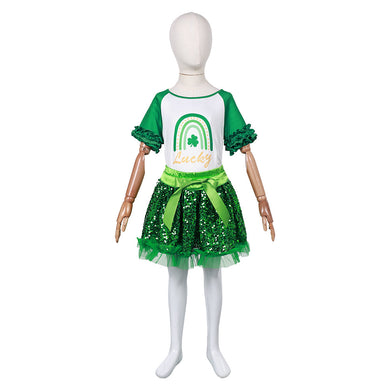 Mädchen St. Patrick’s Day Tüllkleid Saint Patrick's Day Kinder Kleid