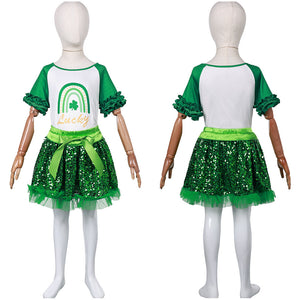 Mädchen St. Patrick’s Day Tüllkleid Saint Patrick's Day Kinder Kleid