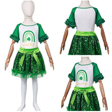 Laden Sie das Bild in den Galerie-Viewer, Mädchen St. Patrick’s Day Tüllkleid Saint Patrick&#39;s Day Kinder Kleid