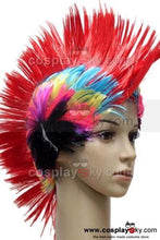 Laden Sie das Bild in den Galerie-Viewer, Multicoloured Cockscomb Halloween Perücke