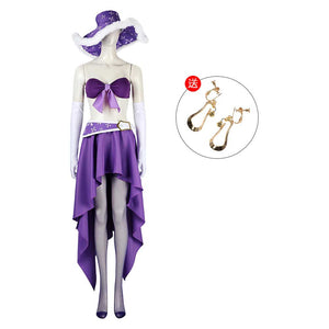 Nico Robin One Piece lila Kostüm Set Cosplay Outfits