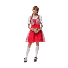 Laden Sie das Bild in den Galerie-Viewer, Oktoberfest Dirndl Damen Trachtenkleid mit Schürze Cosplay Kostüm