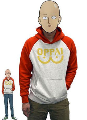 One Punch Man Hero Saitama Oppai Logo Kupuzenpulli Jacke Cosplay Kostüm