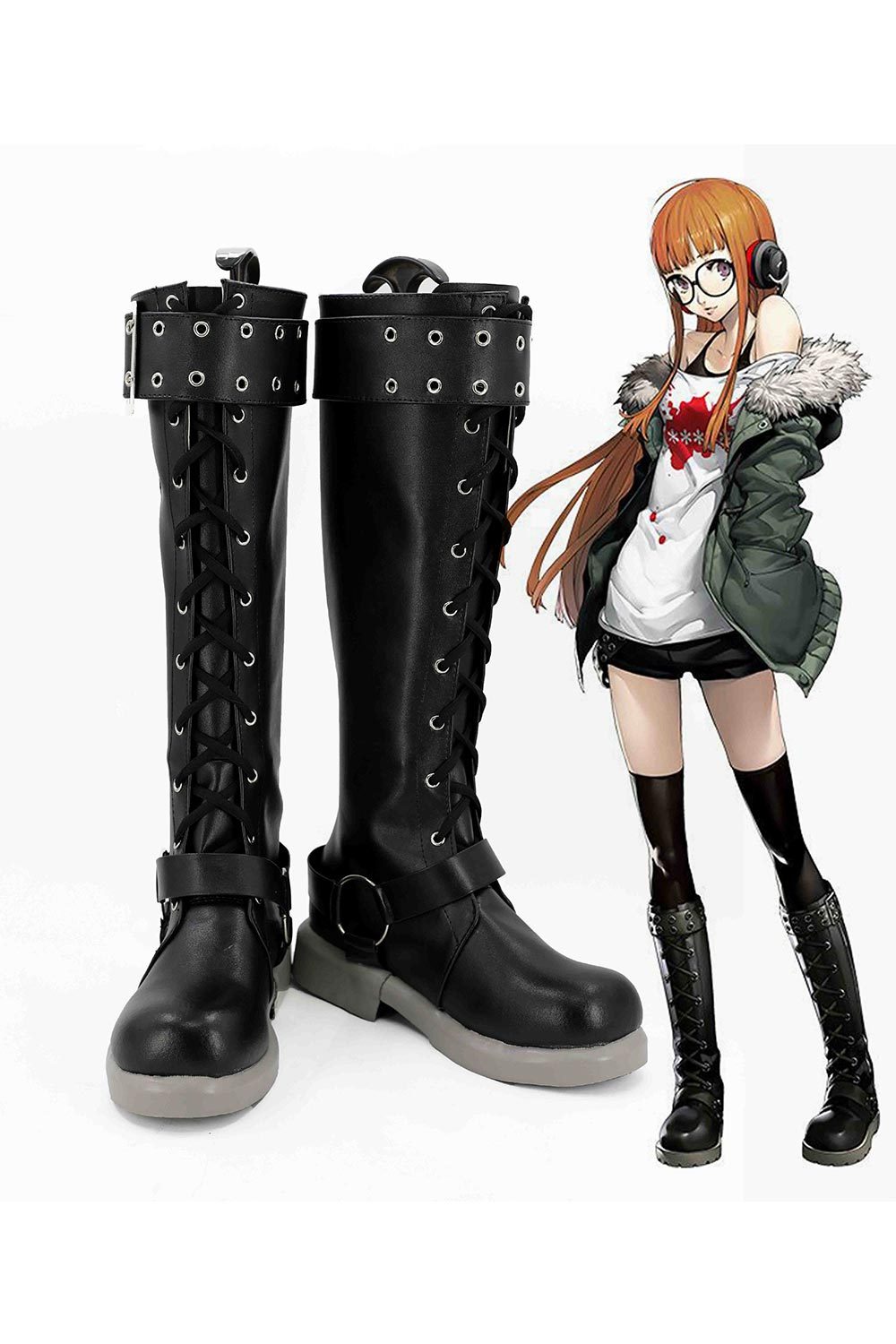 Persona 5 Futaba Sakura Stiefel Cosplay Schuhe