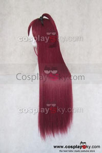 Puella Magi Madoka Magica Sakura Kyoko Cosplay Perücke Wine Rot 90cm