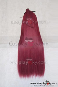 Puella Magi Madoka Magica Sakura Kyoko Cosplay Perücke Wine Rot 90cm