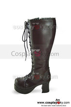 Laden Sie das Bild in den Galerie-Viewer, Punk &amp; Gothic Coffee Stiefel Schuhe 7.5cm Maßgeschneiderte