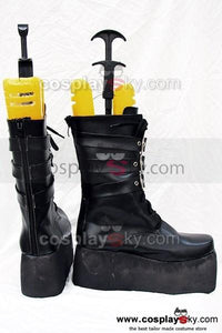 Punk heavy-bottomed Schwarz Schnalle Stiefel Maßgeschneiderte Cosplay Schue