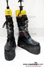 Laden Sie das Bild in den Galerie-Viewer, Punk heavy-bottomed Schwarz Schnalle Stiefel Maßgeschneiderte Cosplay Schue