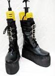 Punk heavy-bottomed Schwarz Schnalle Stiefel Maßgeschneiderte Cosplay Schue