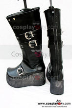 Laden Sie das Bild in den Galerie-Viewer, Punk Rock high-heeled heavy-bottomed Schwarz Stiefel