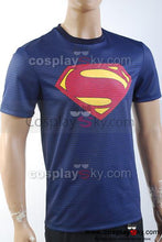 Laden Sie das Bild in den Galerie-Viewer, Superman Man of Steel Superman Blue T-Shirt New