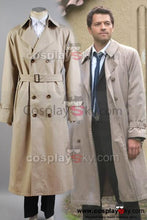 Laden Sie das Bild in den Galerie-Viewer, Supernatural Castiel Twill Trenchcoat Kostüm