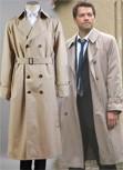 Laden Sie das Bild in den Galerie-Viewer, Supernatural Castiel Twill Trenchcoat Kostüm