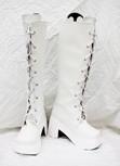Sweet Klassischen Weiß high-heeled Stiefel Maßgeschneiderte Cosplay Schuhe