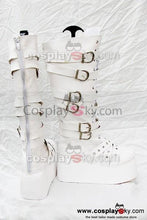 Laden Sie das Bild in den Galerie-Viewer, Sweet Gothic Weiß heavy-bottomed Schnalle Stiefel
