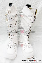 Laden Sie das Bild in den Galerie-Viewer, Sweet Gothic Weiß heavy-bottomed Schnalle Stiefel