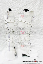 Laden Sie das Bild in den Galerie-Viewer, Sweet Gothic Weiß high-heeled Schnalle Stiefel Maßgeschneiderte