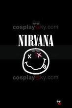 Laden Sie das Bild in den Galerie-Viewer, NIRVANA Smile face Nevermind Kurt Cobain CD Album Schwarz T Shirt