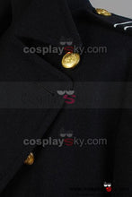 Laden Sie das Bild in den Galerie-Viewer, Torchwood Doktor Kapitän Jack Harkness Wollen Trenchcoat Lang Mantel Dunkelblaue Version